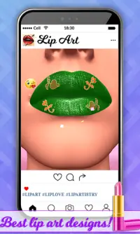 Lip Art 3D Satisfying Lipstick Tattoo Art Game Screen Shot 1
