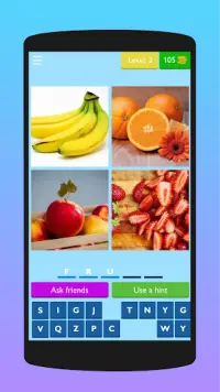 Free Trivia Game: 4 Pics, 1 Answer | Spelling Quiz Screen Shot 0