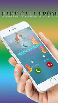 chamada falsa de Mermaid Princess 2018 Prank Screen Shot 0