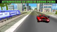 Auto vs Treno Real Racing Simulator Screen Shot 4