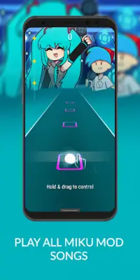 FNF Music - Miku Tiles Hop Game Screen Shot 1