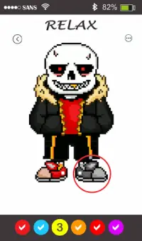 Sans Pixel Art - Paint By Number Screen Shot 0