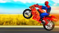 Superhero Spider: Moto Bike racing Screen Shot 0