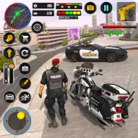 पुलिस बाइक का पीछा पुलिस खेल Screen Shot 0