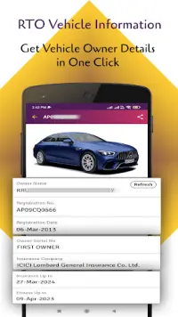 RTO Vehicle Information App Screen Shot 4