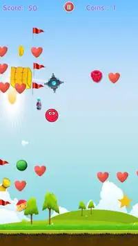 Love Red Ball Candy Jumping Screen Shot 3