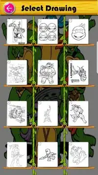 Coloring book for Turtles the Ninja legends Screen Shot 1