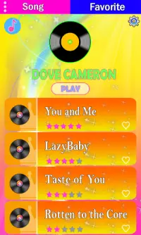 Dove Cameron piano game Screen Shot 0