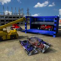 Wrecked Truck Crusher Crane 3D