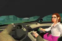 NYC taxi Lamborghini simulator: taxi driving games Screen Shot 0