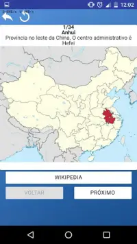 Teste de Geografia da China Screen Shot 5