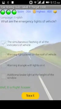 Car Driving - Quiz Game Screen Shot 2
