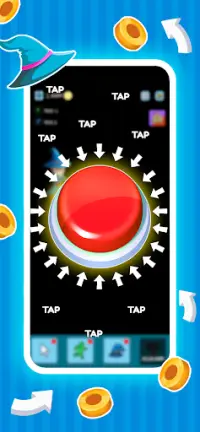 Green button: Trò chơi clicker Screen Shot 3
