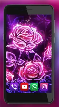 Fantasy Neon Flowers Live Wallpaper Screen Shot 4