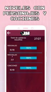 Bia Quiz - Personajes y canciones - Bia Juego Screen Shot 2