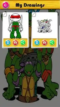 Coloring book for Turtles the Ninja legends Screen Shot 6