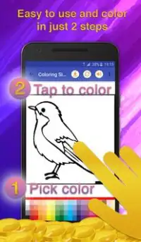 Birds & Animals Kids Coloring Screen Shot 2