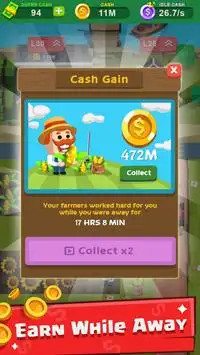 Idle Farm Tycoon - Landwirtschaft-Geldspiel Screen Shot 2