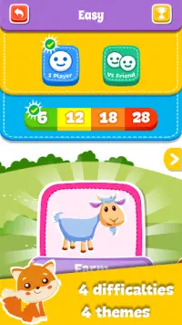 Animals Memory Game - Learn & Games for Kids Screen Shot 1