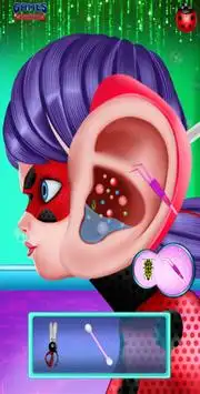 Chirurgia dell'orecchio coccinella Giochi ragazze Screen Shot 2