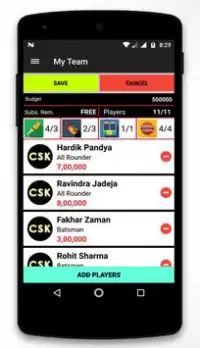 Cric Fantasy League Screen Shot 3