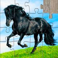 Puzzlespiel mit Pferde Kinder