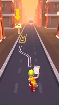 Paper Boy Race: 달리기 게임 & 레이싱 Screen Shot 1