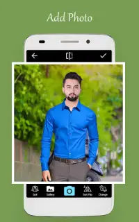 Men Formal Shirt Photo Editor Screen Shot 1