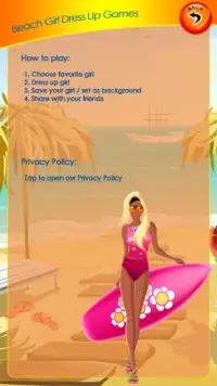 пляж девушки одеваются игры Screen Shot 6