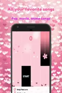 BTS Pink Piano Tiles Screen Shot 1