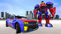 Polis robot araba kahramanı: robot oyunlarını dönü Screen Shot 3