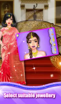 Indian Wedding Saree Designs Fashion Makeup Salon Screen Shot 3