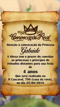 Convite 4 Anos Gabi Rapunzel Screen Shot 2