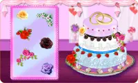 Rose Wedding Cake Maker Games Screen Shot 1