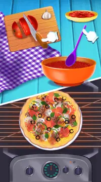 Trò chơi làm bánh pizza - Trò chơi nấu ăn Screen Shot 0