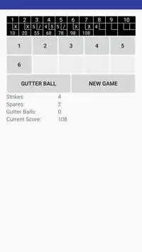 Free Bowling Score Calculator Screen Shot 1