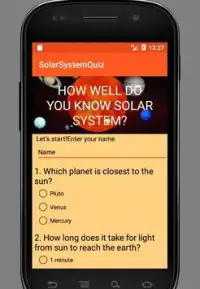 SOLAR SYSTEM QUIZ  Astronomy Sky NASA Stars Space Screen Shot 0