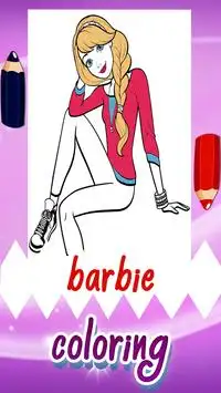 Coloring Game for Barbie Screen Shot 1