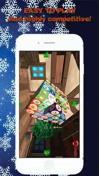 3d XMAS Mahjong Cube tile game Screen Shot 2