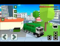 Blocky Garbage Truck Simulator Screen Shot 8