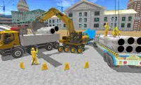 Sand penggali trak Sim 2016 Screen Shot 0