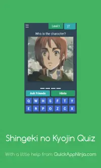 Shingeki no Kyojin Quiz Attack on titan Screen Shot 2