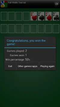 Freecell Playing Cards Screen Shot 2