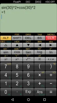 Kalkulator ilmiah Panecal Screen Shot 2
