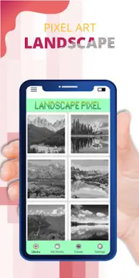 Landscape Picture Pixel Coloring By Number Screen Shot 5