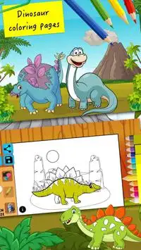 恐竜 塗り絵 - こどもゲーム Screen Shot 0
