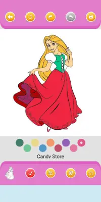 Princesses to paint and color Screen Shot 2