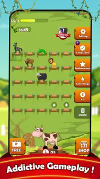 Animal Town - Merge a Puppy-Build Towns-Earn Money Screen Shot 1