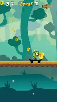 Alien UFO Skate Runner Platformer Free Game Screen Shot 4