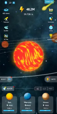 Idle Galaxy-Planet Creator Screen Shot 6